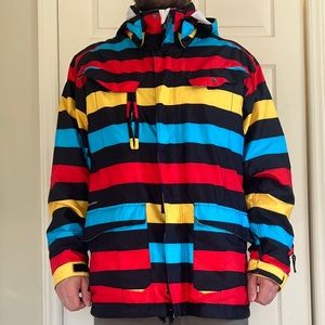 Special Blend Snowboarding jacket, Men’s L, Black, Red, Light Blue, Yellow